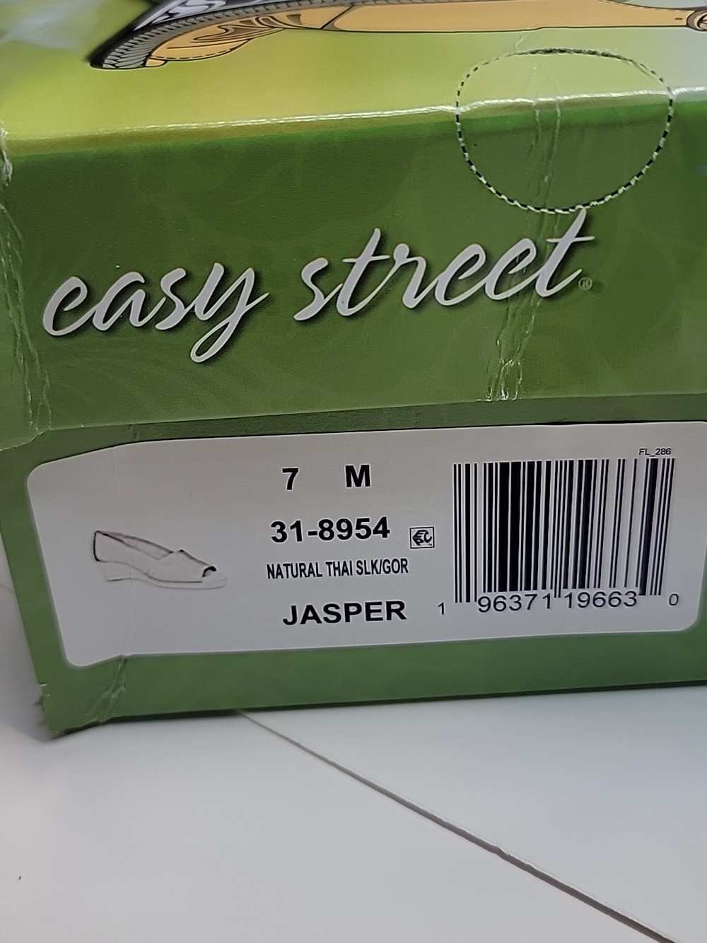 EASY STREET NEW IN BOX SILK PEEP-TOE ESPADRILLE WEDGE SHOES - Picture 14 of 15